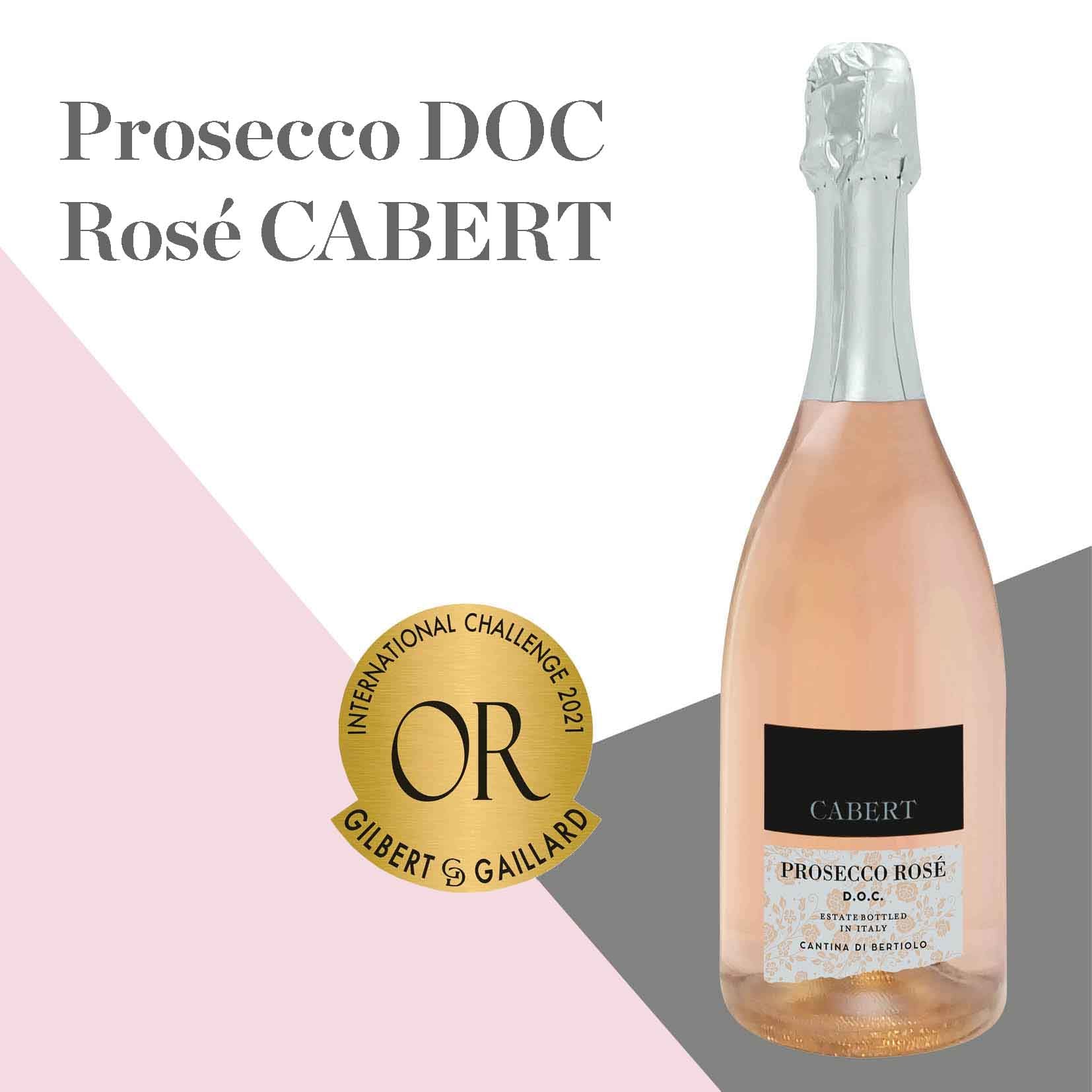 Bottle of Prosecco DOC Rosé Cabert