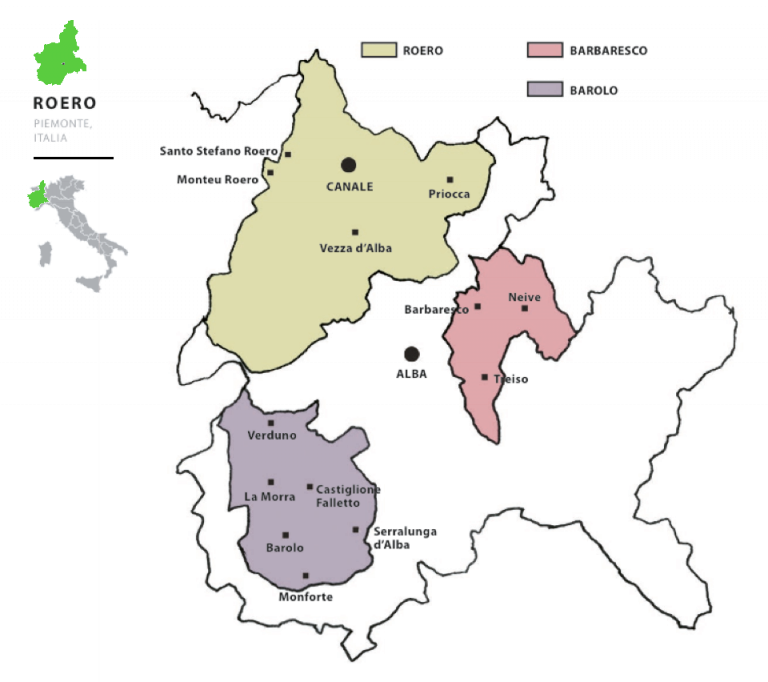 Map Langhe Roero
