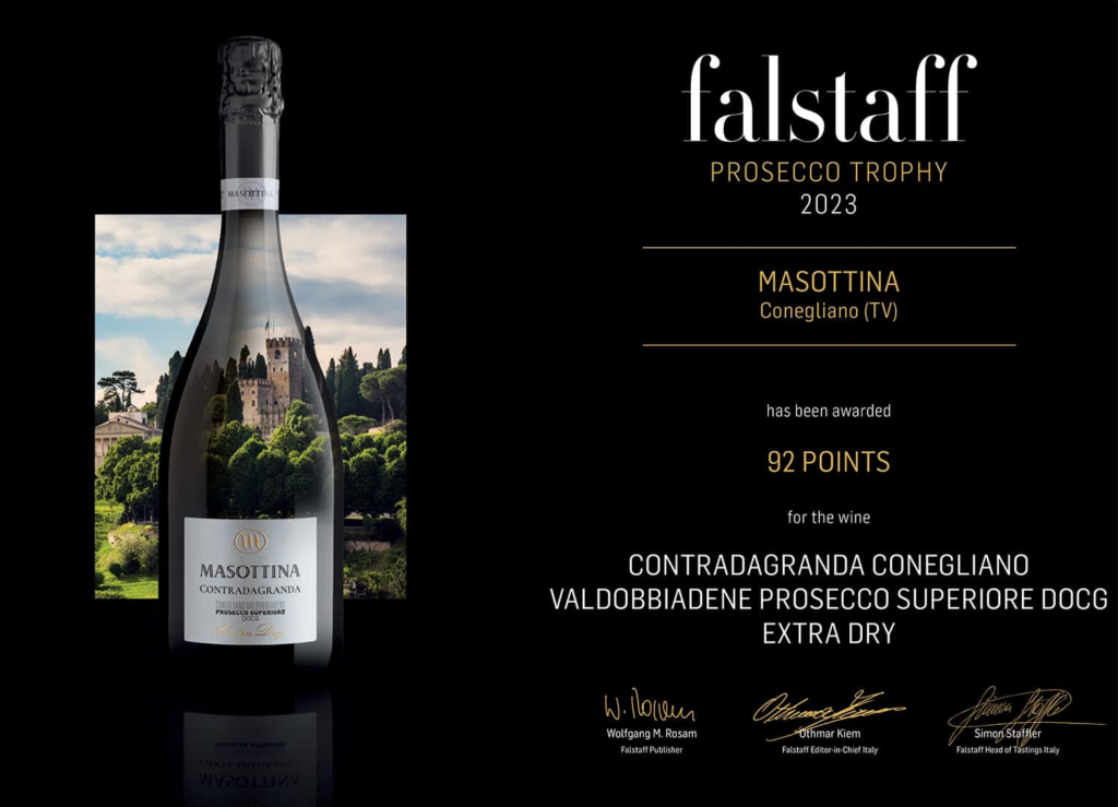 Prosecco Trophy Falstaff 2023 awards Masottina