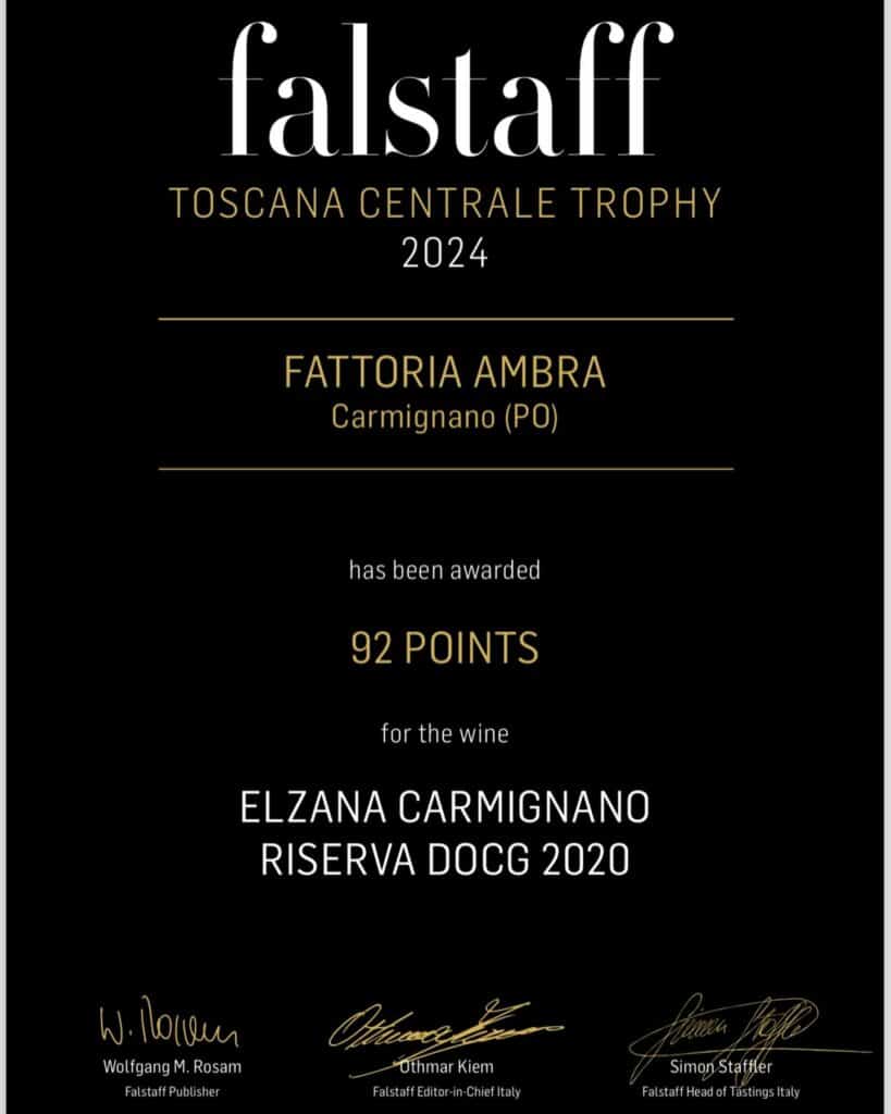 Fattoria Ambra: Falstaff awards Toscana Centrale 2024