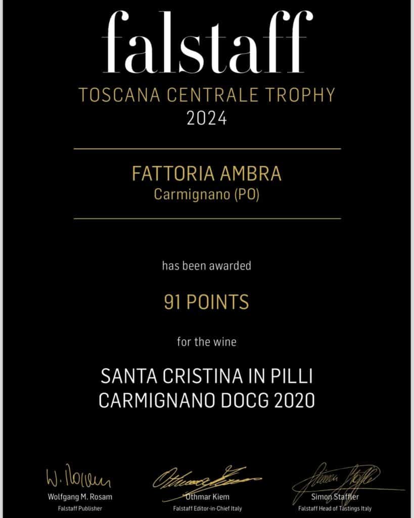 Fattoria Ambra: Falstaff awards Toscana Centrale 2024