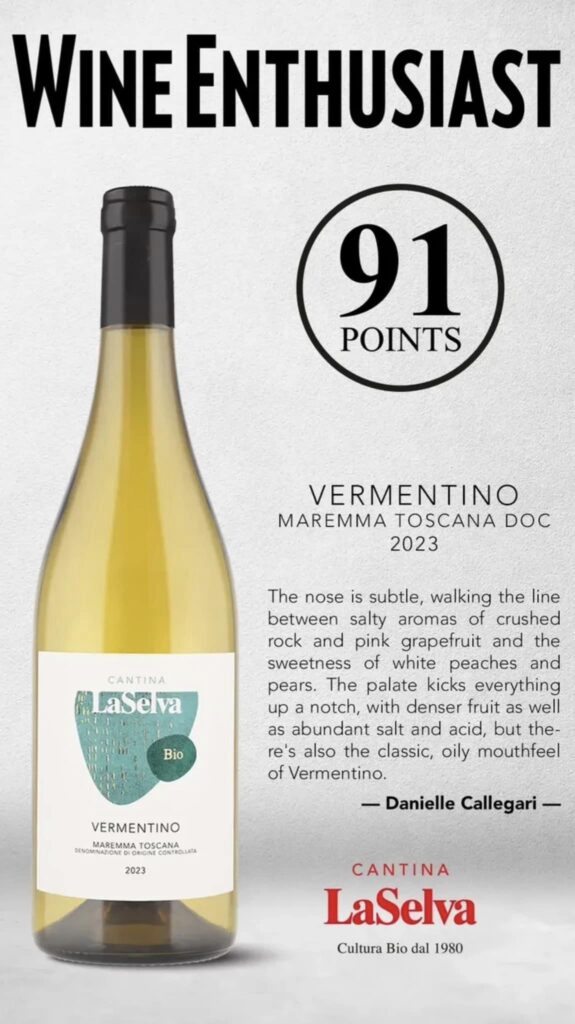 Wine Enthusiast awards 2024: Vermentino LaSelva